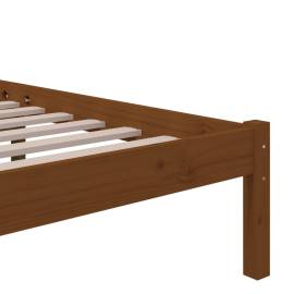 Cadru de pat super king 6ft, maro, 180x200 cm, lemn masiv, 7 image