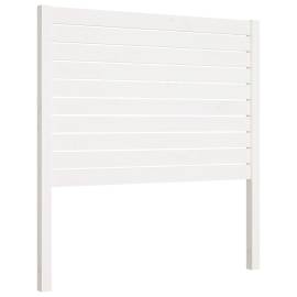Tăblie de pat, alb, 106x4x100 cm, lemn masiv de pin, 2 image