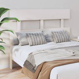 Tăblie de pat, alb, 124x3x81 cm, lemn masiv de pin