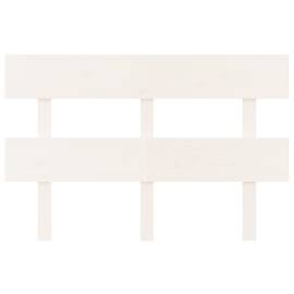 Tăblie de pat, alb, 124x3x81 cm, lemn masiv de pin, 3 image