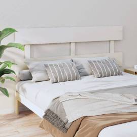 Tăblie de pat, alb, 154x3x81 cm, lemn masiv de pin