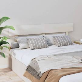 Tăblie de pat, alb, 154x3x81 cm, lemn masiv de pin, 4 image