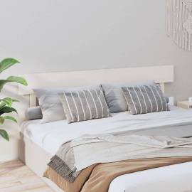 Tăblie de pat, alb, 184x3x81 cm, lemn masiv de pin, 4 image