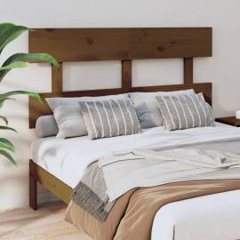 Tăblie de pat, maro miere, 144x3x81 cm, lemn masiv de pin