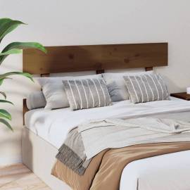 Tăblie de pat, maro miere, 144x3x81 cm, lemn masiv de pin, 4 image