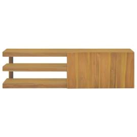 Dulap pentru baie de perete, 110x40x30 cm, lemn masiv de tec, 3 image