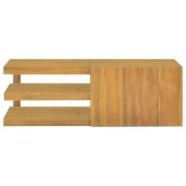 Dulap pentru baie de perete, 90x40x30 cm, lemn masiv de tec, 3 image