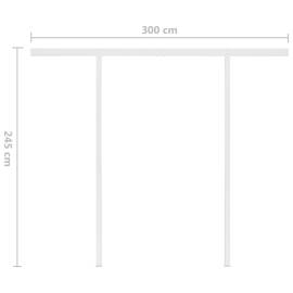 Copertină retractabilă manual cu stâlpi, antracit, 3,5x2,5 m, 11 image