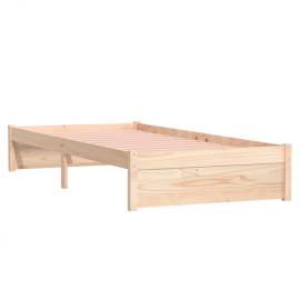 Cadru de pat single 3ft, 90x190 cm, lemn masiv, 4 image