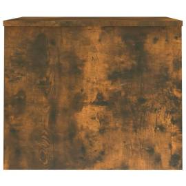 Măsuță de cafea stejar fumuriu, 80x50,5x41,5 cm, lemn prelucrat, 5 image