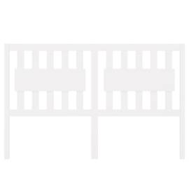 Tăblie de pat, alb, 165,5x4x100 cm, lemn masiv de pin, 3 image