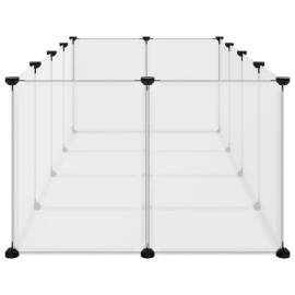 Cușcă pentru animale mici transparent 144x74x46,5 cm pp și oțel, 4 image