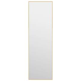 Oglindă pentru ușă, auriu, 30x100 cm, sticlă și aluminiu, 2 image