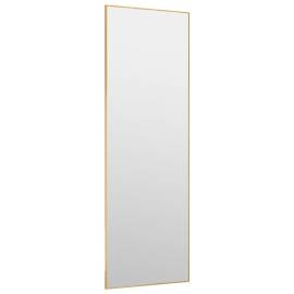 Oglindă pentru ușă, auriu, 40x100 cm, sticlă și aluminiu, 3 image