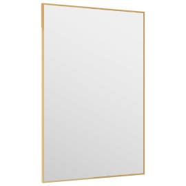 Oglindă pentru ușă, auriu, 40x60 cm, sticlă și aluminiu, 3 image