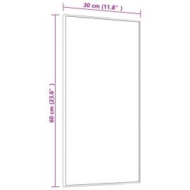 Oglindă pentru ușă, negru, 30x60 cm, sticlă și aluminiu, 4 image