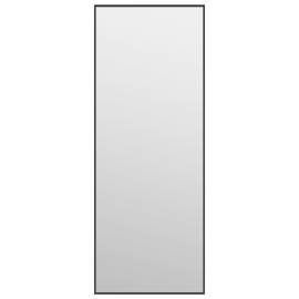 Oglindă pentru ușă, negru, 30x80 cm, sticlă și aluminiu, 2 image