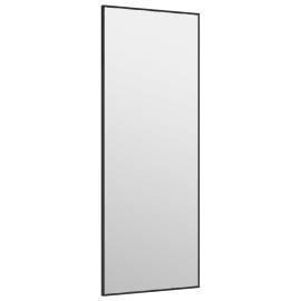 Oglindă pentru ușă, negru, 30x80 cm, sticlă și aluminiu, 3 image
