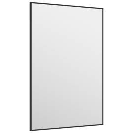 Oglindă pentru ușă, negru, 40x60 cm, sticlă și aluminiu, 3 image