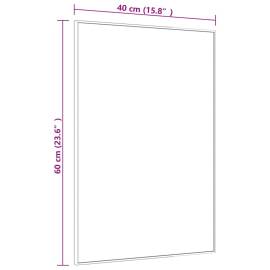 Oglindă pentru ușă, negru, 40x60 cm, sticlă și aluminiu, 4 image
