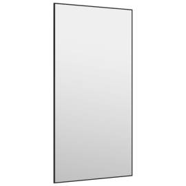 Oglindă pentru ușă, negru, 50x100 cm, sticlă și aluminiu, 3 image
