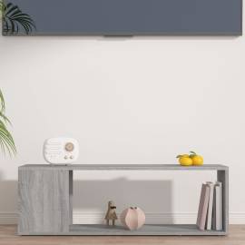 Comodă tv, sonoma gri, 100x24x32 cm, lemn prelucrat, 3 image