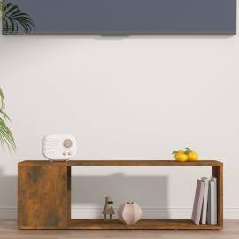 Comodă tv, stejar fumuriu, 100x24x32 cm, lemn prelucrat, 3 image