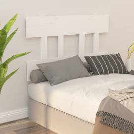 Tăblie de pat, alb, 103,5x3x81 cm, lemn masiv de pin, 5 image
