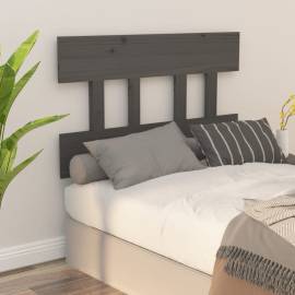 Tăblie de pat, gri, 103,5x3x81 cm, lemn masiv de pin, 5 image