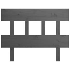 Tăblie de pat, gri, 103,5x3x81 cm, lemn masiv de pin, 3 image