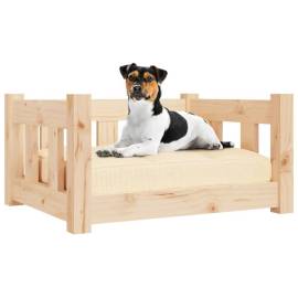 Pat pentru câini, 55,5x45,5x28 cm, lemn masiv de pin, 3 image