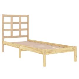Cadru de pat, 90x200 cm, lemn masiv, 4 image