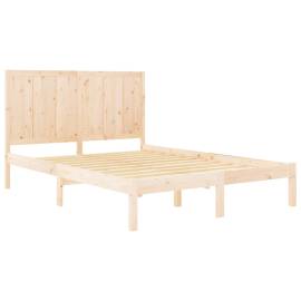Cadru de pat, 140x200 cm, lemn masiv de pin, 4 image