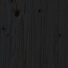 Cadru de pat, negru, 100x200 cm, lemn masiv, 5 image