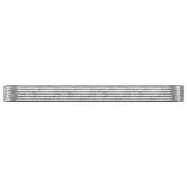 Jardinieră, argintiu, 396x100x36 cm, oțel vopsit electrostatic, 3 image