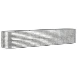 Jardinieră argintiu 368x80x68 cm oțel vopsit electrostatic, 2 image