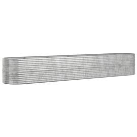 Jardinieră argintiu 440x80x68 cm oțel vopsit electrostatic, 2 image