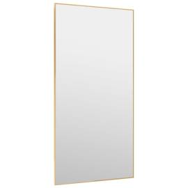 Oglindă pentru ușă, auriu, 50x100 cm, sticlă și aluminiu, 3 image