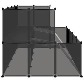 Cușcă pentru animale mici, negru, 143x107x93 cm, pp și oțel, 4 image