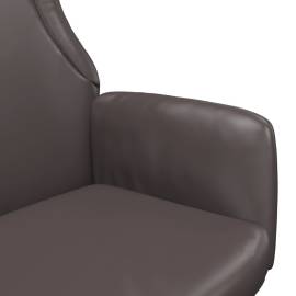 Scaun de relaxare, maro, piele ecologică, 6 image