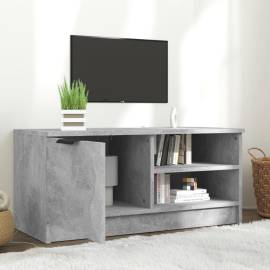 Comodă tv, gri beton, 80x35x36,5 cm, lemn prelucrat, 3 image