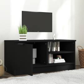 Comodă tv, negru, 80x35x36,5 cm, lemn prelucrat, 3 image