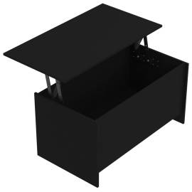 Măsuță de cafea, negru, 102x55,5x52,5 cm, lemn prelucrat, 6 image