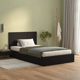 Tăblie de pat, negru, 120x1,5x80 cm, lemn prelucrat, 3 image