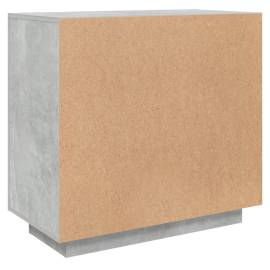 Servantă, gri beton, 80x40x75 cm, lemn compozit, 5 image