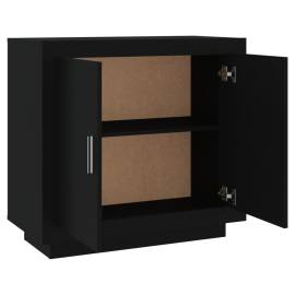 Servantă, negru, 80x40x75 cm, lemn compozit, 6 image