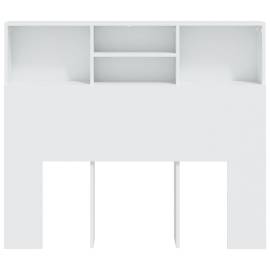 Tăblie de pat cu dulap, alb, 120x19x103,5 cm, 5 image
