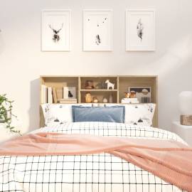 Tăblie de pat cu dulap, stejar sonoma, 120x19x103,5 cm, 3 image