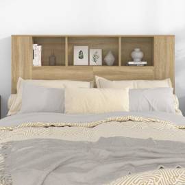 Tăblie de pat cu dulap, stejar sonoma, 140x18,5x104,5 cm, 5 image