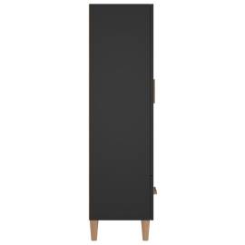 Dulap înalt, negru, 70x31x115 cm, lemn prelucrat, 5 image